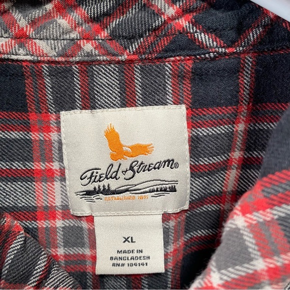 Field & Stream Men's Red Black Flannel Shirt Casual Button Down Sz XL - Picture 3 of 15